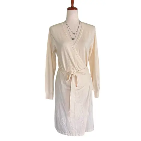 Lascana Cream Wrap Sweater Dress Size 8