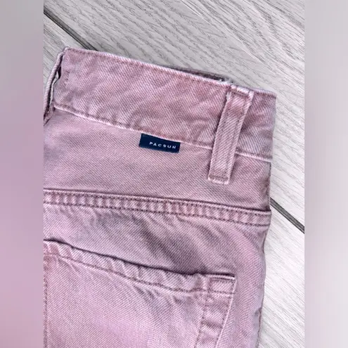 PacSun  Women’s 90’s Boyfriends Flower Embroidered Maroon Jeans