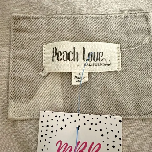 Peach Love California *NEW* Peach Love Tassel Denim Jacket