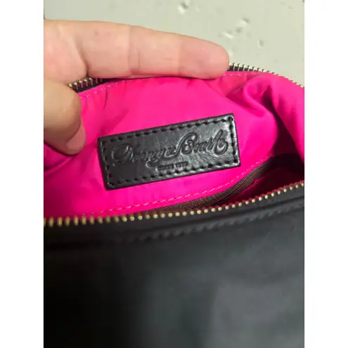 Dooney & Bourke DOONEY & Burke Black Leather Hobo Bag Purse Pink Simple Handbag Work CareerDIRTY