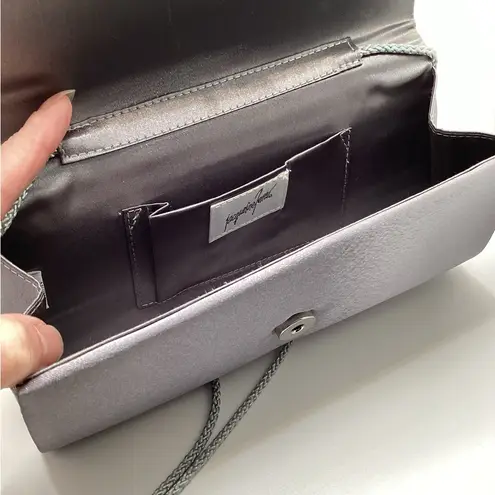 Jacqueline Ferrar Gray Satin handbag.