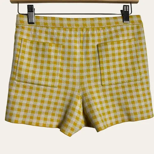 Opening Ceremony Knits Yellow White Check Gingham 2 Piece Shorts Top Set Size XS