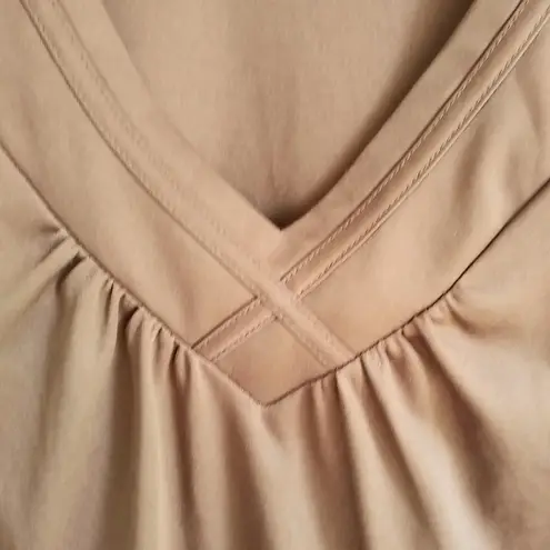 Blair  XL  Short Sleeve V-Neck Top in Chocolate Mocha