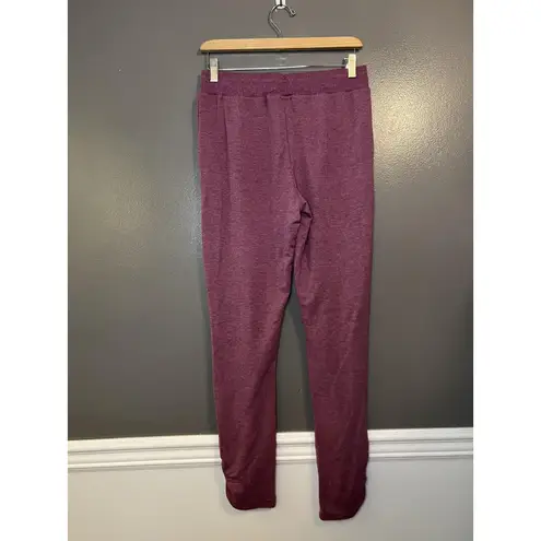Daisy Fuentes Pants Womens Medium Purple Heather Jogger Lounge Drawstring Ruched