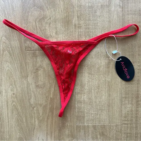 Avid Love Santa Claus Christmas Babydoll, Lace and Feather Lingerie, Medium Red