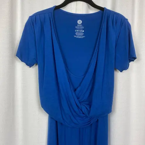 Kindred Bravely Royal Blue The Angelina Nursing Friendly Short Sleeve Dress Sz.M Size undefined