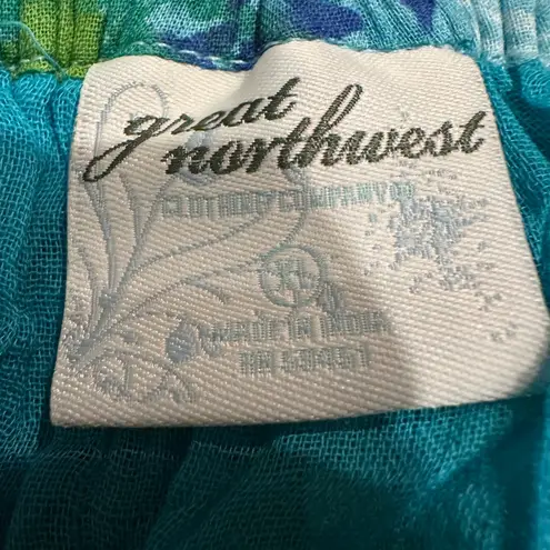 Great Northwest Clothing Company Women's Boho Maxi Skirt XL Cotton Peasant Cottagecore Flowy Lolita Tiered Floral