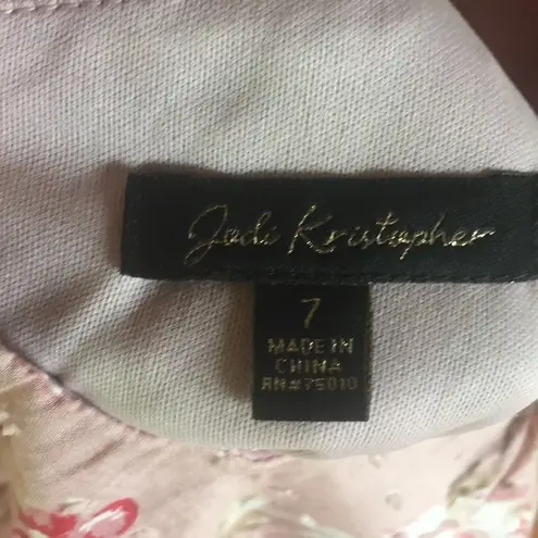 Jodi Kristopher Floral Dress with Cutout Lace Back