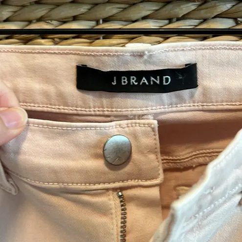 J Brand  Cropped Rail Mid-Rise Blush Skinny Jeans, 27