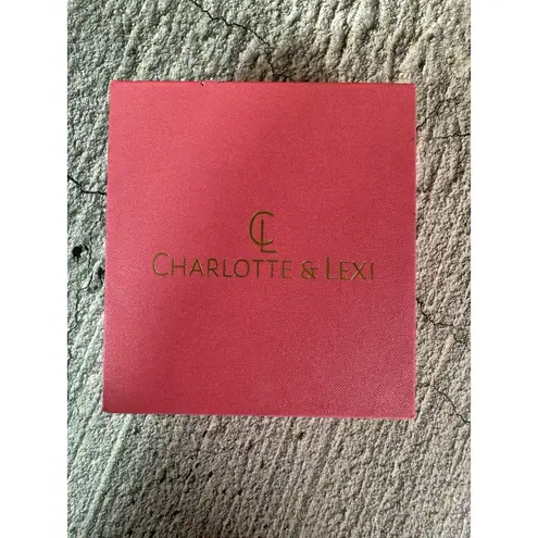 NIB Charlotte & Lexi 14KT Gold Plated 925 Sterling K Initial MOP Necklace