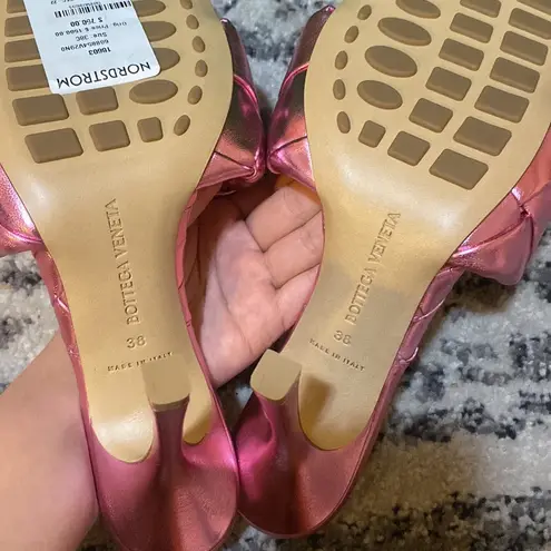 Bottega Veneta  Lido Metallic Slide Sandal