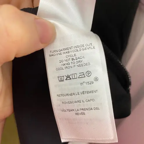 American Living NWT Diagonal White Ruffle Black Shift Dress Size 6 Stretch S !