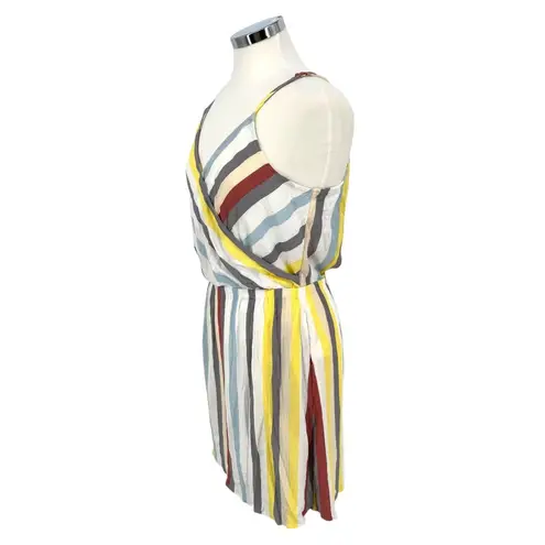 Market & Spruce Striped Wrap Short Sun Dress Multicolor Size Medium NWT