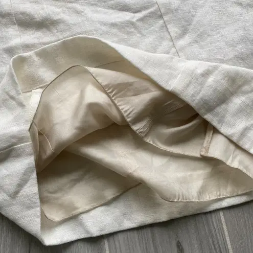 Johnny Was 4 LOVE AND LIBERTY IVORY LINEN MINI SKIRT SZ SMALL