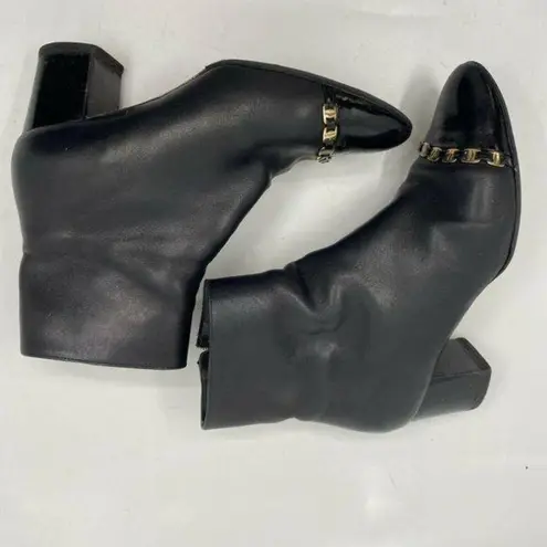 Salvatore Ferragamo Msrp$730 Booties W/ Gold signa