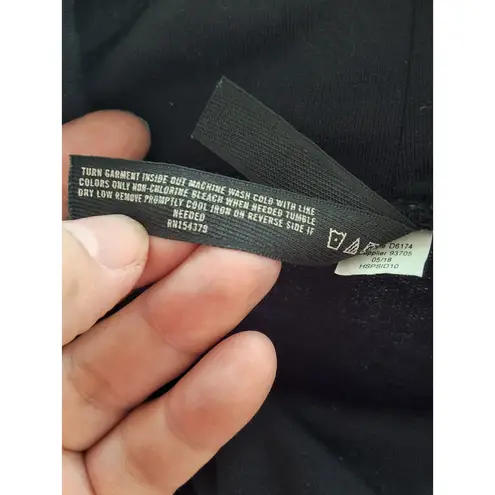 Live Love Dream LLD Women's Size M Black Cowl Neck Pullover Hoodie Sweatshirt