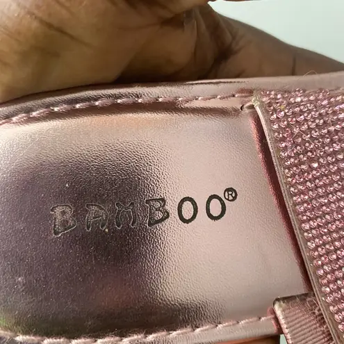 Bamboo  Women's Glittery Pink Sandals