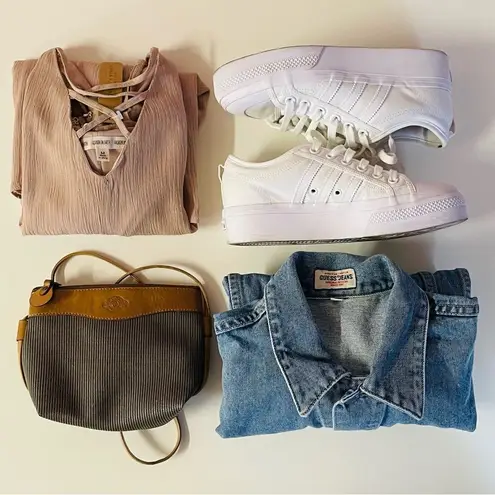 Fashion On Earth Irene’s Story Tannish Blush Romper Size M NWT