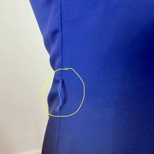 Halston Heritage Blue Chiffon Drape Midi Dress