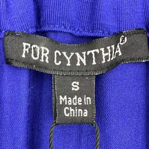 For Cynthia | NWT | Small | Royal Blue Stretch Surplice Sleeveless Faux Wrap Top