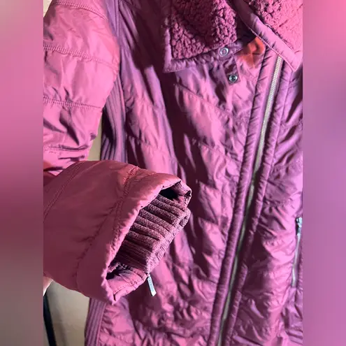 prAna Burgundy Puffer Coat Jacket M