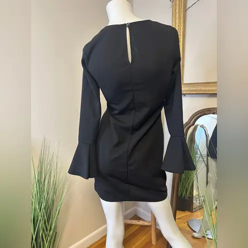 Blush Boutique Black Mini Bell Sleeve Dress Medium