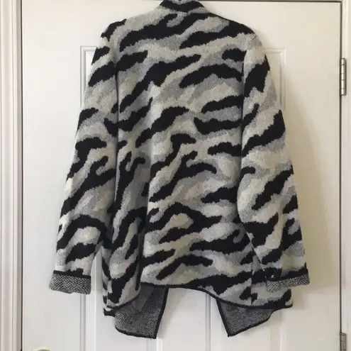 Lane Bryant  jacket zebra print with leather trim