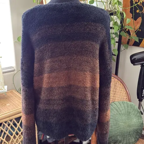 Bella Dahl Chocolate Ombré Slouchy Pullover Long Sleeve Sweater