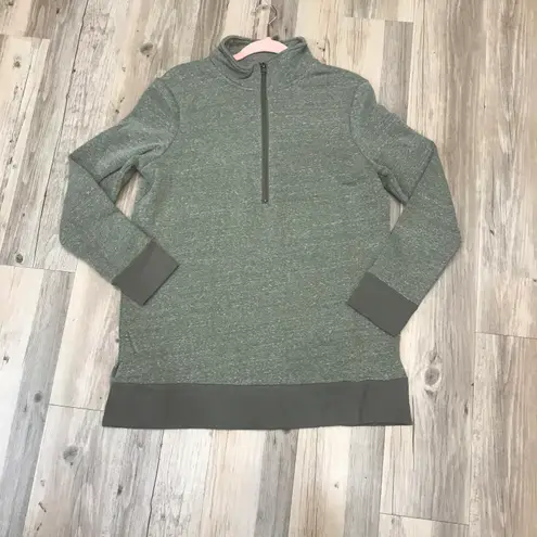 Boutique oversized zip up green two tone pull over size small.