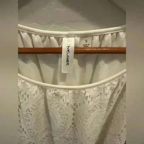 Tacera White Lace Dress Size Small