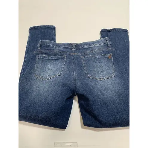 Democracy Womens Denim Jeans Low Rise Distressed Blue Size 6