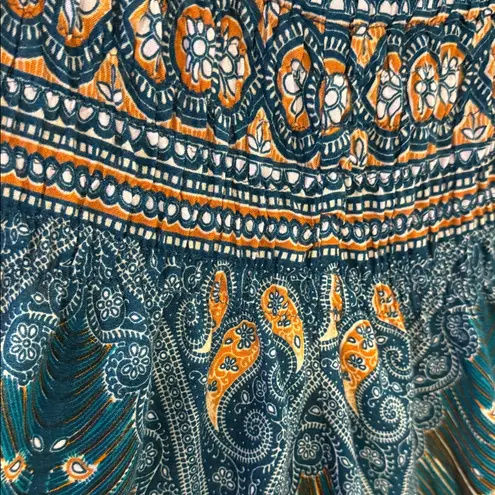 Elegant Teal and Gold Women's Joggers XL Blue