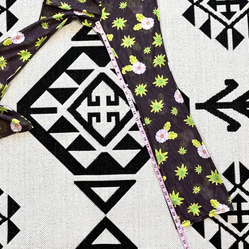 Sundae School Mary Jane Sheer Mesh Flare Pants Medium Brown