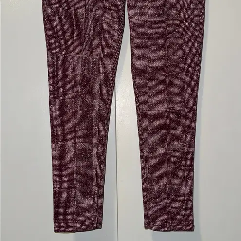 Love Fire Burgundy Pants w Micro Tweed Print Women’s Juniors 11 Stretch Red Size undefined