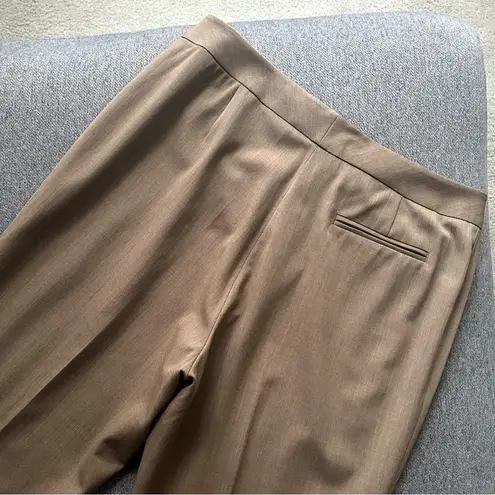 Lafayette 148 New York Wool Jacket & Pant Beige Suit Set Tan Size 8