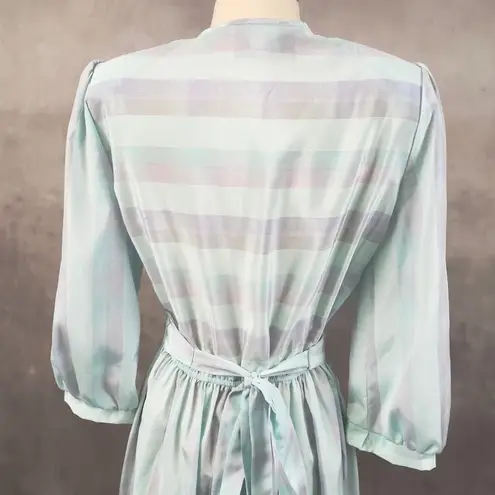 Jonathan Martin Vintage Womens Dress Size 7/8 Pastel Plaid Secretary Modest - Image 5