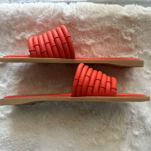 Dolce Vita Orange Sandals with Ribbed Strap Size 6