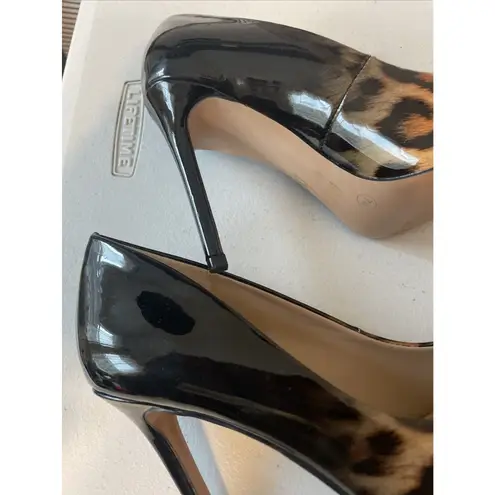 mix no. 6 Women’s  Black Leopard Pointed Toe High Heel Pumps Size 7M