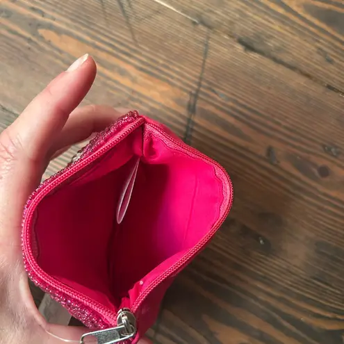 NWT Francesca's Collections "Tacos and Tequila" Pink Beaded Pouch