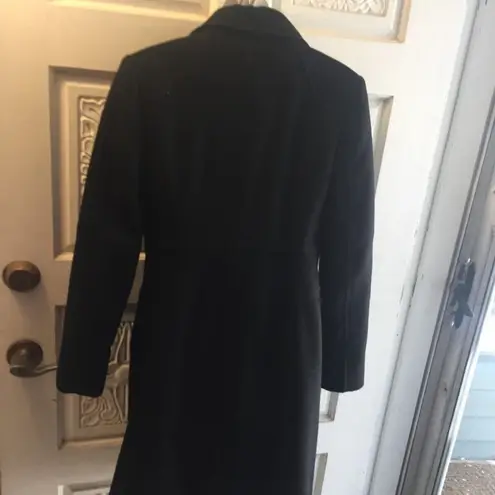 Kenneth Cole Reaction Black Wool Mid Length Jacket Coat Womens Size 4