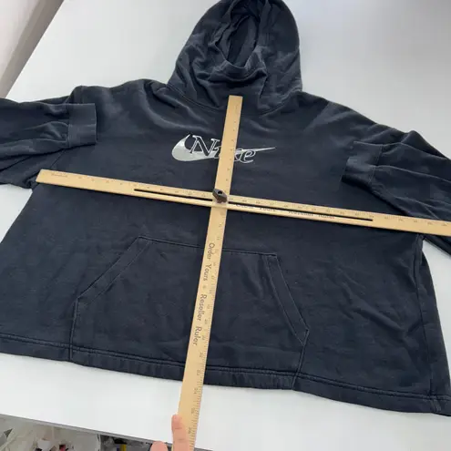 Nike  Hoodie Womens XX Large Black Silver Icon Clash Funnel‎ Neck Pullover