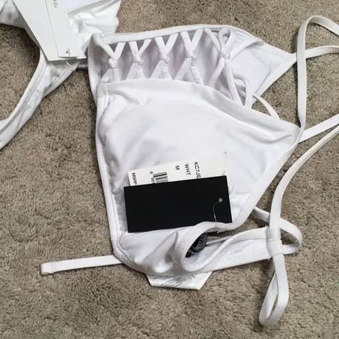 Kenneth Cole  white mixed bikini. NWT