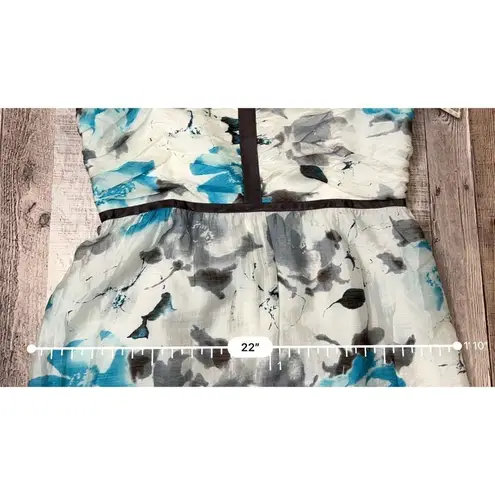 Daniel Cremieux Cremieux Taylor Blue White Floral Sleeveless Dress sz 14 Retails $139 NWT