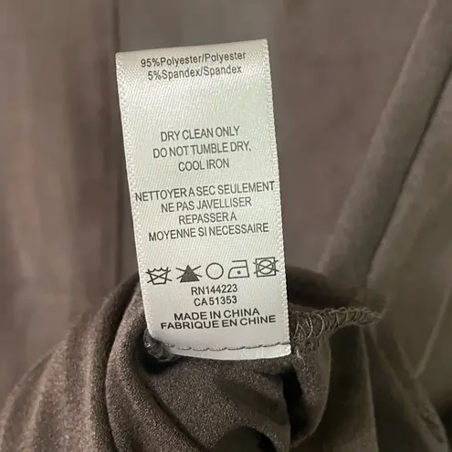 Bishop and Young Women's Small Brown Faux Suede Mini Dress Short Sleeve Soft Comfy