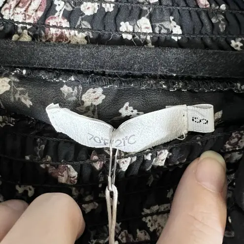 70/21 Dress Womens Size Small Chiffon Floral print Cut Out long sleeve NWT Boho