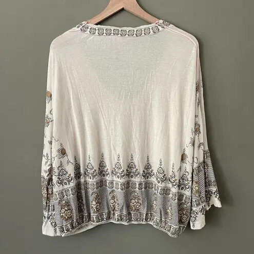 Free People  Medallion Printed Dolman Long Sleeve - M
