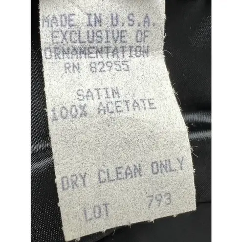 Vintage 80s NOS Womens Prom Dress Size 3/4 Black White Satin Long Formal Flaws