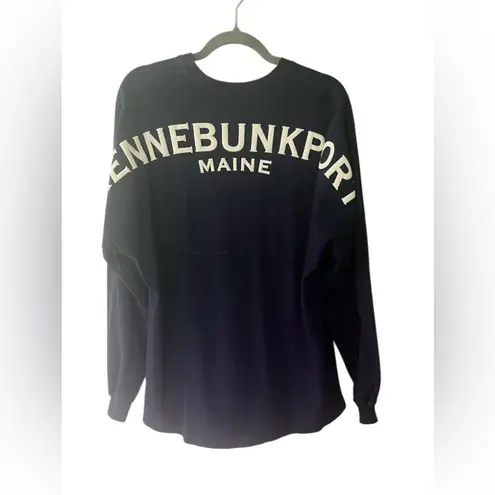Kennebunkport Maine Unisex SPIRIT Jersey NAVY BLUE Anchor MED LS Drwstrg Neck EC