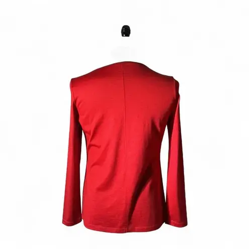 Pendleton Petite Red Long Sleeve Crew Neck Top Women's Size Medium