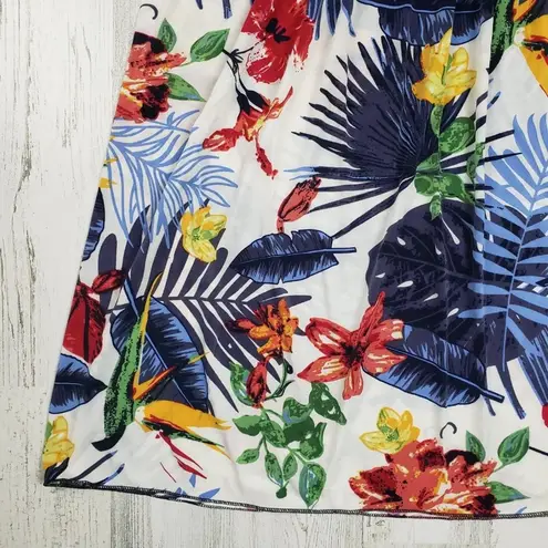 NWT Ace Fashions White Tropical Smocked Sundress Women’s Size Small